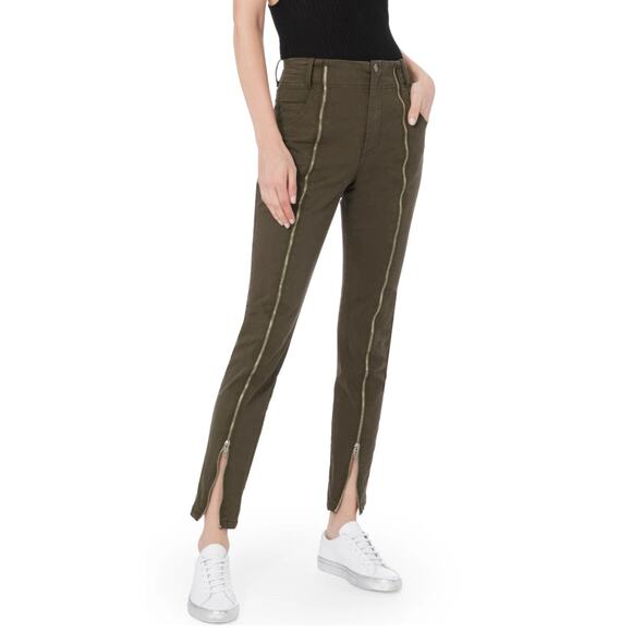A.L.C Zander on Duty Army Zip Front Pants Size 4 Cotton Blend Stretchy